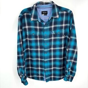 Marmot Jasper Midweight Flannel Long Sleeve Shirt‎ 
Size Medium Blue Cabincore